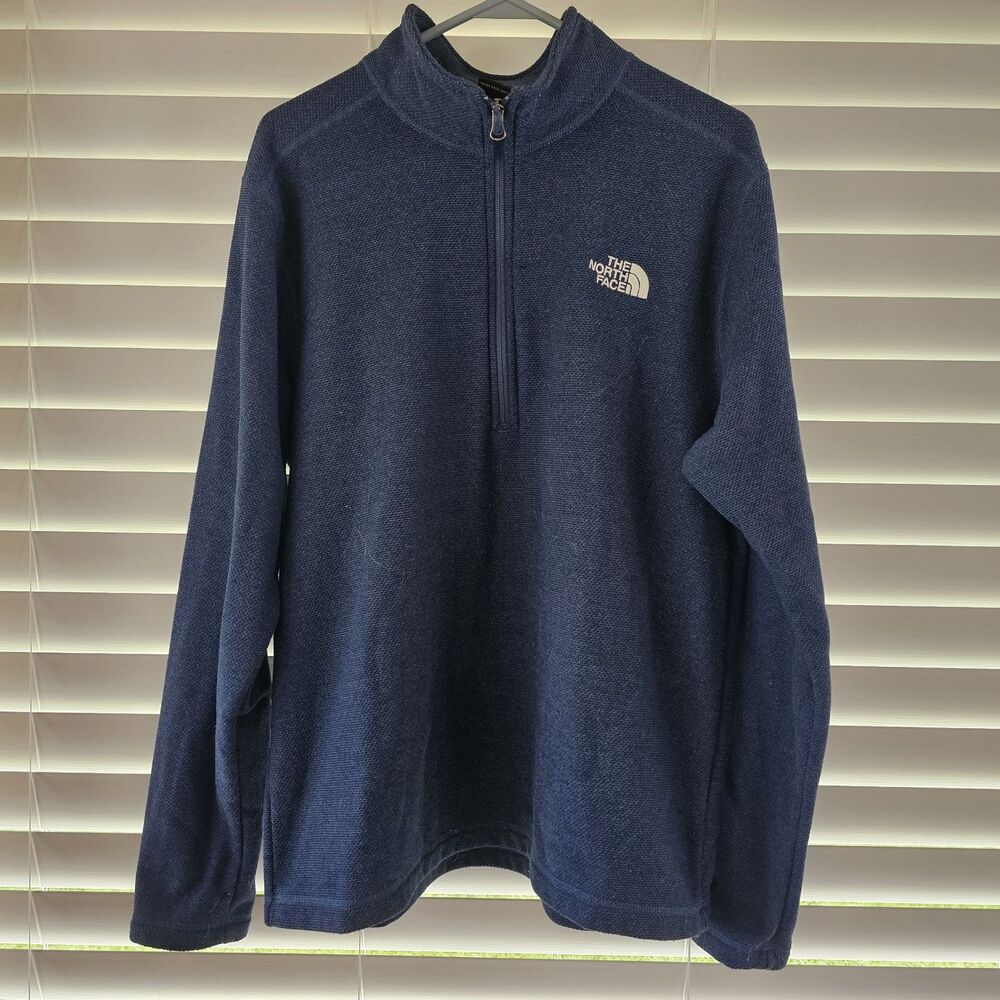 The North Face Cap Rock Textured 1/4 Zip Pullover  Jacket - Blue  - Large
